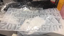 Ornament Keychain Silica-Gel Resin Mould Alphabet Number-Molds Casting-Tools Epoxy DIY