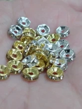 Espaciadores de diamantes de imitación, cuentas de cristal checo para fabricación de joyas, pulsera, collar, abalorios, accesorios, 4/6/8/10mm, 100 Uds.