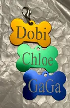 Etiquetas de identificación para mascotas, nombre de Perro personalizado, etiqueta para Collar de mascota pequeño y grande, accesorios para mascotas, pata de hueso brillante, Pastor Alemán, MP0078