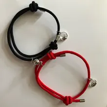 Colgante de pulsera con imán para pareja de hombres y mujeres, joyería creativa con personalidad para parejas, regalo para amantes, 2 uds.