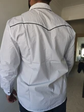 Camisa vaquera occidental para hombre, camisa masculina de manga larga con diseño de marca bordado, corte ajustado, informal, para fiesta de boda