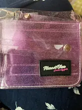 Monedero transparente de Pvc para mujer, Mini cartera, tarjetero, billetera de mujer, tarjetero
