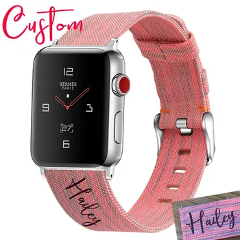 Personalized Canvas Strap Name Text Private Custom Bands for Apple Watch 5 44mm 40/42/38mm iWatch Series 5 4 3 2 Wristband Gift
Personalized Canvas Strap Name Text Private Custom Bands for Apple Watch 5 44mm 40/42/38mm iWatch Series 5 4 3 2 Wristband Gift