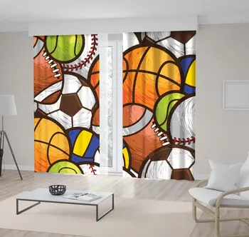 Curtain Baseball Football Basketball Rugby Cartoon Fun Artwork White Brown Orange
Curtain Baseball Football Basketball Rugby Cartoon Fun Artwork White Brown Orange