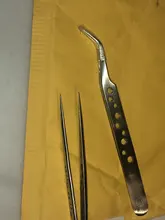 Pinzas electrónicas industriales antiestáticas, juego de herramientas manuales de reparación para teléfono, rectas y curvadas, punta de precisión, de acero inoxidable