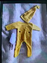 Conjunto de ropa de utilería para recién nacidos, Pelele con pies y botones, 2 uds.