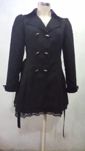 Gabardina larga con cuello vuelto para mujer, abrigo ajustado con doble botonadura de encaje, ropa de calle de talla grande 3XL, primavera 2020
