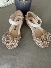 Zapatos de princesa brillantes para niños, zapatillas de perlas con diamantes de imitación para fiesta y boda, D487, 2020