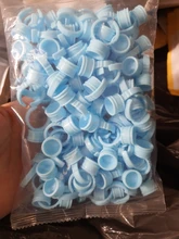 Gorros desechables con Microblading para maquillaje permanente, anillo rosa para tatuaje, taza para tinta, accesorios para tatuaje, 100 Uds., S/M/L