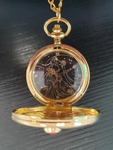 Reloj de bolsillo colorido de Sailor Moon para niños, colgante Vintage, regalo para mujer, Fob, relojes de bolsillo, cadena, collar, venta al por mayor