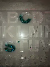 Ornament Keychain Silica-Gel Resin Mould Alphabet Number-Molds Casting-Tools Epoxy DIY