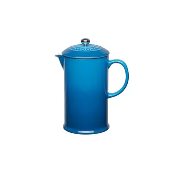 

Le Creuset pot stoneware with Button in Metal, ceramics, blue Marseille, 750 ml dinnerware