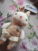 Metoo-muñecos de peluche de animales para niños y niñas, Mini llavero Kawaii con colgante de conejo Angela