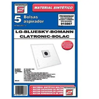 Replacement Bag for Vacuum Cleaner Tecnhogar 915667 (5 uds) 
Replacement Bag for Vacuum Cleaner Tecnhogar 915667 (5 uds)