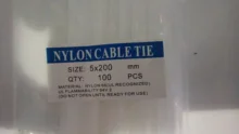 Brida de nailon de plástico con autosujeción, correa de nailon negra, 5x300, 3x200, juego de bridas de nailon con cremallera, 100 Uds.