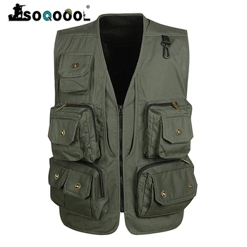 Soqoool Summer Casual Many Pockets Waistcoat Men Mesh Breathable Shooting Vest Tactical Cotton Outerwear Sleeveless Vest
Soqoool Summer Casual Many Pockets Waistcoat Men Mesh Breathable Shooting Vest Tactical Cotton Outerwear Sleeveless Vest