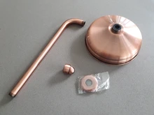 Extension-Pipe Shower-Head Bathroom-Accessory Rainfall Copper Antique Standard Round