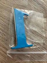 1pc 5cm de altura de oro casa etiqueta de dirección de puerta etiqueta moderna bronce casa número Digital #0-9 Hotel apartamento Placa de puerta