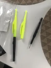 2 uds. Ganchos para pesca con mosca, herramientas para atar, separador de anzuelos de pesca, separador de plástico, removedor de anzuelos, Disgorger, recolector de nudos, nivel amarillo + negro