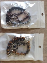 Pulsera de acero inoxidable con cuentas de ojo de tigre para hombre, cadena de eslabones de acero inoxidable, brazalete de Yoga, joyería para hombre 2020