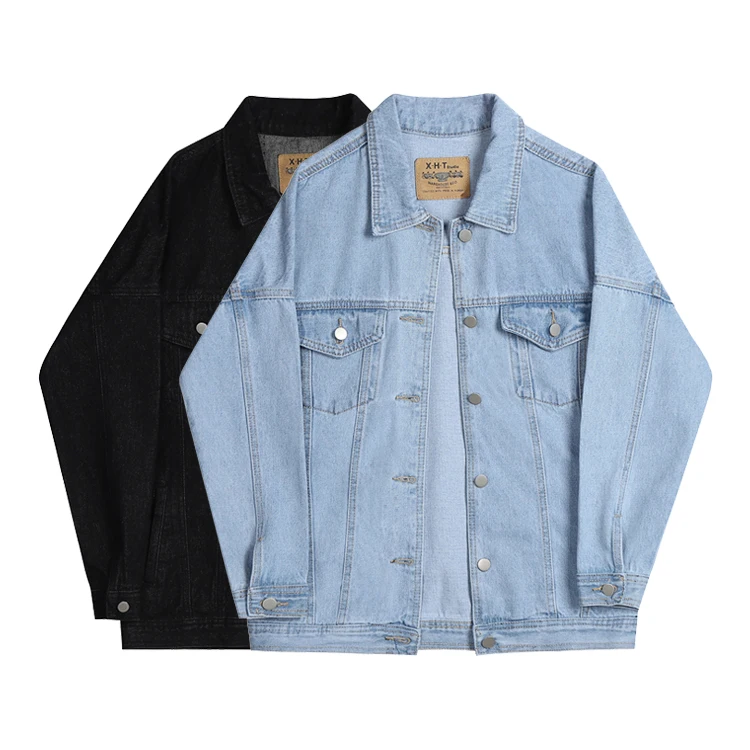 2019 Autumn Denim Jacket Women Harajuku Black and Blue Basic Jacket Oversized Loose Denim Jacket
2019 Autumn Denim Jacket Women Harajuku Black and Blue Basic Jacket Oversized Loose Denim Jacket