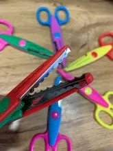 6 unids/lote DIY creativo de arte decorativo tijeras álbum de encaje tijeras tarjeta diseño de foto para los niños arte