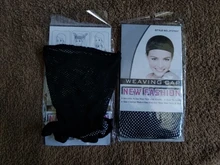 2 unids/lote pelo de Nylon neto de buena calidad del pelo de la peluca de las redes con elástico nueva moda redecilla malla para peluca tapones para las mujeres de composición abierta peluca Cap