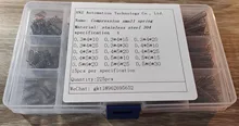 Resorte pequeño para reparación de RESORTE DE COMPRESIÓN, alambre de acero inoxidable 304 de alta calidad, diámetro 0,5/0,3/0,4 OD4/5/6 10-30longitud 225pc