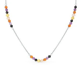 Silver necklace with carnelian, amethyst, with spinel and cubic zirconia sunlight sample 925
Silver necklace with carnelian, amethyst, with spinel and cubic zirconia sunlight sample 925
