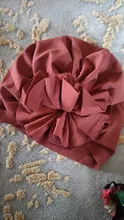 Sombrero de flores a rayas para niñas pequeñas, turbante anudado gorra tejida para niños, gorro utilería para fotos, regalos, 1 Uds.