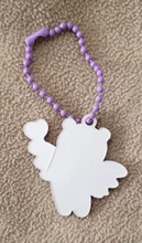 Llaveros de dibujos animados de cereza, Ángel y oso, funda de Metal para auriculares, colgante para chicas, mochila para estudiantes, baratijas de dibujos animados, joyería Kawaii