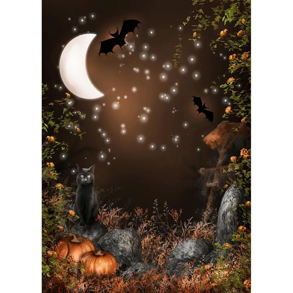Curved Moon Black Cat Pumpkin Halloween Photography Background Customized Backdrop for Children Baby Party Photocall Fond Photo
Curved Moon Black Cat Pumpkin Halloween Photography Background Customized Backdrop for Children Baby Party Photocall Fond Photo