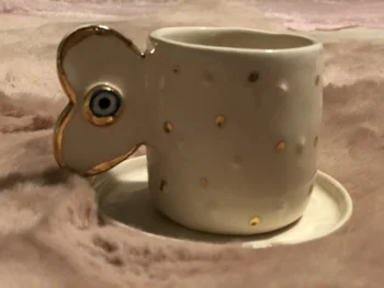 Handmade creative high quality 2020 trend pottery ceramic evil eye beaded authentic coffee tea cup birthday gift
Handmade creative high quality 2020 trend pottery ceramic evil eye beaded authentic coffee tea cup birthday gift