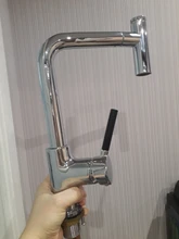 Tap-Crane Kitchen-Faucets Pull-Out Water-Mixer Frap Chrome Single-Handle Taps Swivel