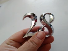 1pc 5cm de altura de oro casa etiqueta de dirección de puerta etiqueta moderna bronce casa número Digital #0-9 Hotel apartamento Placa de puerta