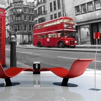 Wall mural-telephone booth and double-decker bus: London-400x309 cm
Wall mural-telephone booth and double-decker bus: London-400x309 cm