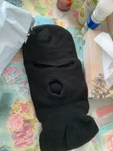 Máscara de esquí de cara cubierta invierno Balaclava máscara de cara completa para deportes de invierno al aire libre CS invierno tres 3 Agujero Pasamontañas de punto sombrero