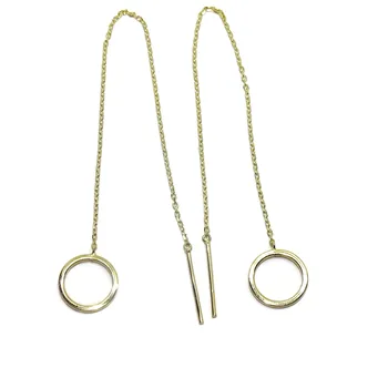 Never say Never Pretty Earrings for Yellow Gold's 18k with barrel Bolt and chain mini forced
Never say Never Pretty Earrings for Yellow Gold's 18k with barrel Bolt and chain mini forced