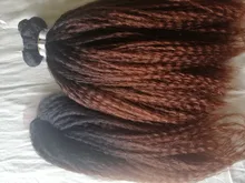 Extensiones de Cabello sintético para mujer, con cierre mechones rizados, 7 unids/lote, color ombré, BELLA