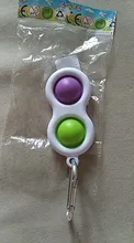 92 Color Simple Dimple Fidget juguete Pops-pequeño alivio de estrés llavero colgante empujar burbujas autismo Necesidades Especiales juguetes para niños adultos