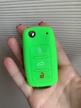 Funda protectora de silicona funda para mando a distancia del coche para VW POLO Volkswagen Tiguan Passat B5 B6 B7 Golf EOS Scirocco Jetta MK6 Octavia