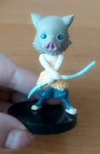 6 unids/set Anime demonio asesino Kimetsu No Yaiba figura Q Posket Kamado Tanjirou Kamado Nezuko Agatsuma juguetes 6cm