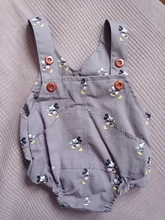 Disney-mameluco para bebé recién nacido, Mickey Mouse, sin mangas, para niños y niñas, con botón sólido, informal, con tirantes, pelele triangular