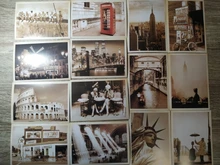 Gran oferta de 32 Uds. De tarjetas postales de memoria Estilo Vintage clásico de famosa EDIFICIO DE Europa, tarjetas de felicitación, tarjetas de regalo, tarjetas postales de Navidad