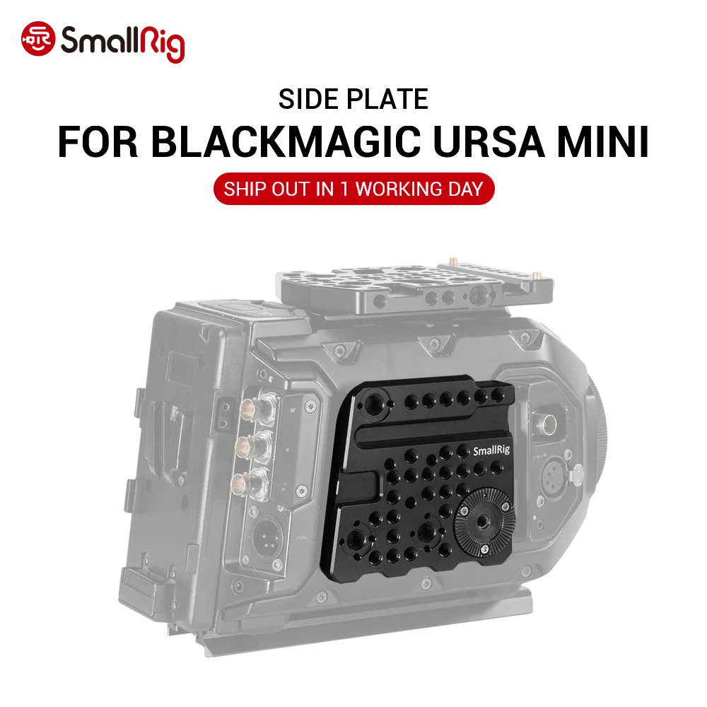 SmallRig side-plate for Blackmagic URSA Mini with cold shoe & ARRI rosette & plenty of 1/4'' and 3/8'' threaded holes - 1854
SmallRig side-plate for Blackmagic URSA Mini with cold shoe & ARRI rosette & plenty of 1/4'' and 3/8'' threaded holes - 1854