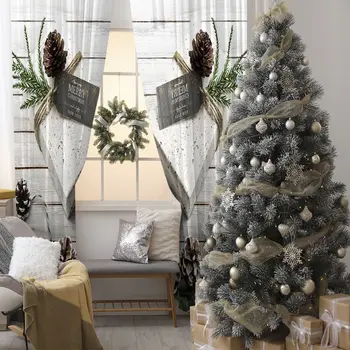 Christmas Gifts Wrapped with Pine Tree Branches Cones on Wooden Table Photo White Green Brown Curtain
Christmas Gifts Wrapped with Pine Tree Branches Cones on Wooden Table Photo White Green Brown Curtain