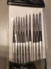 10 artista acuarela pinceles para pintar pincel acrílico plana y Punta Kit de pintura cepillo pluma pincel de Brochas pluma de dibujo de arte pintura de la mano