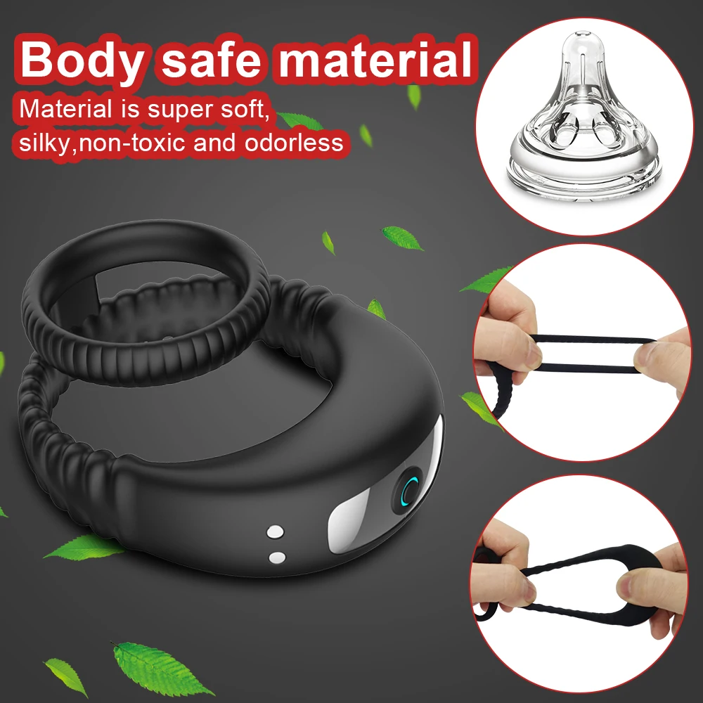 Penis Ring Couple Vibrator Sex Toys for Men Cock Ring Delay Ejaculation Cockring Sexy Goods for Male Adults 18 Penis Ring Couple Vibrator Sex Toys for Men Cock Ring Delay Ejaculation Cockring Sexy Goods for Male Adults 18