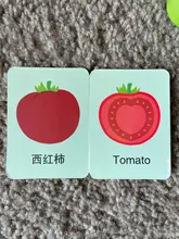 Tarjetas de puzles cognitivos para bebé, juguetes educativos, juego de relacionar, vehículo de dibujos animados, animales frutales, tarjetas didácticas en inglés para niños