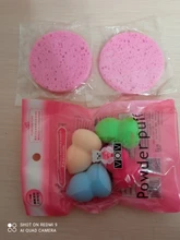 Esponja pulpa de madera Natural, 2 uds., compresa de celulosa, cosmético, Puff, lavado Facial, cuidado Facial, limpieza removedor de maquillaje